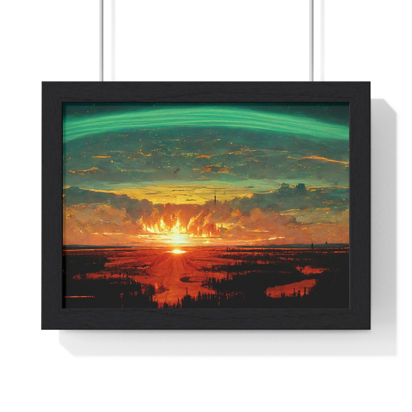 .Sunset at the End of the World. - Premium Framed Horizontal Poster
