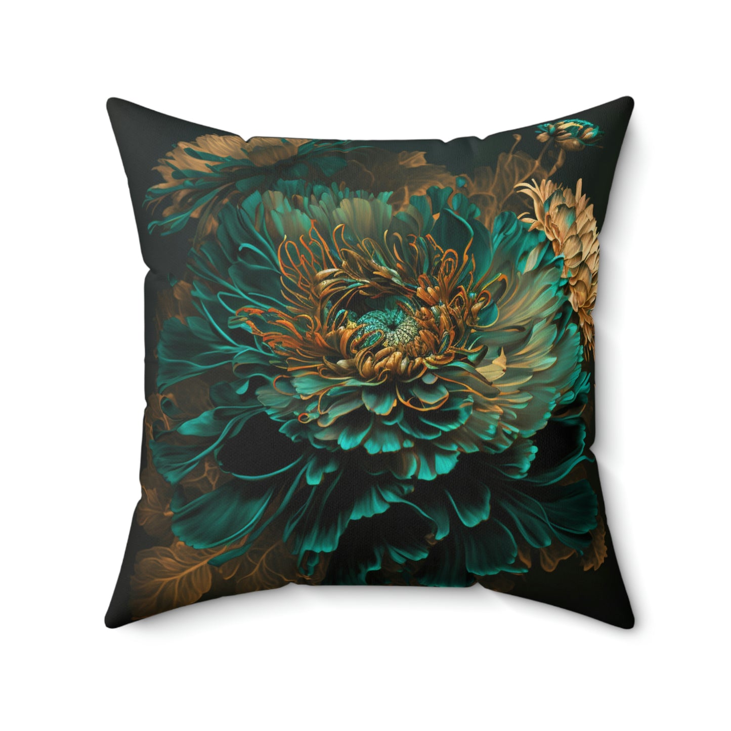 .Floral. - Spun Polyester Square Pillow
