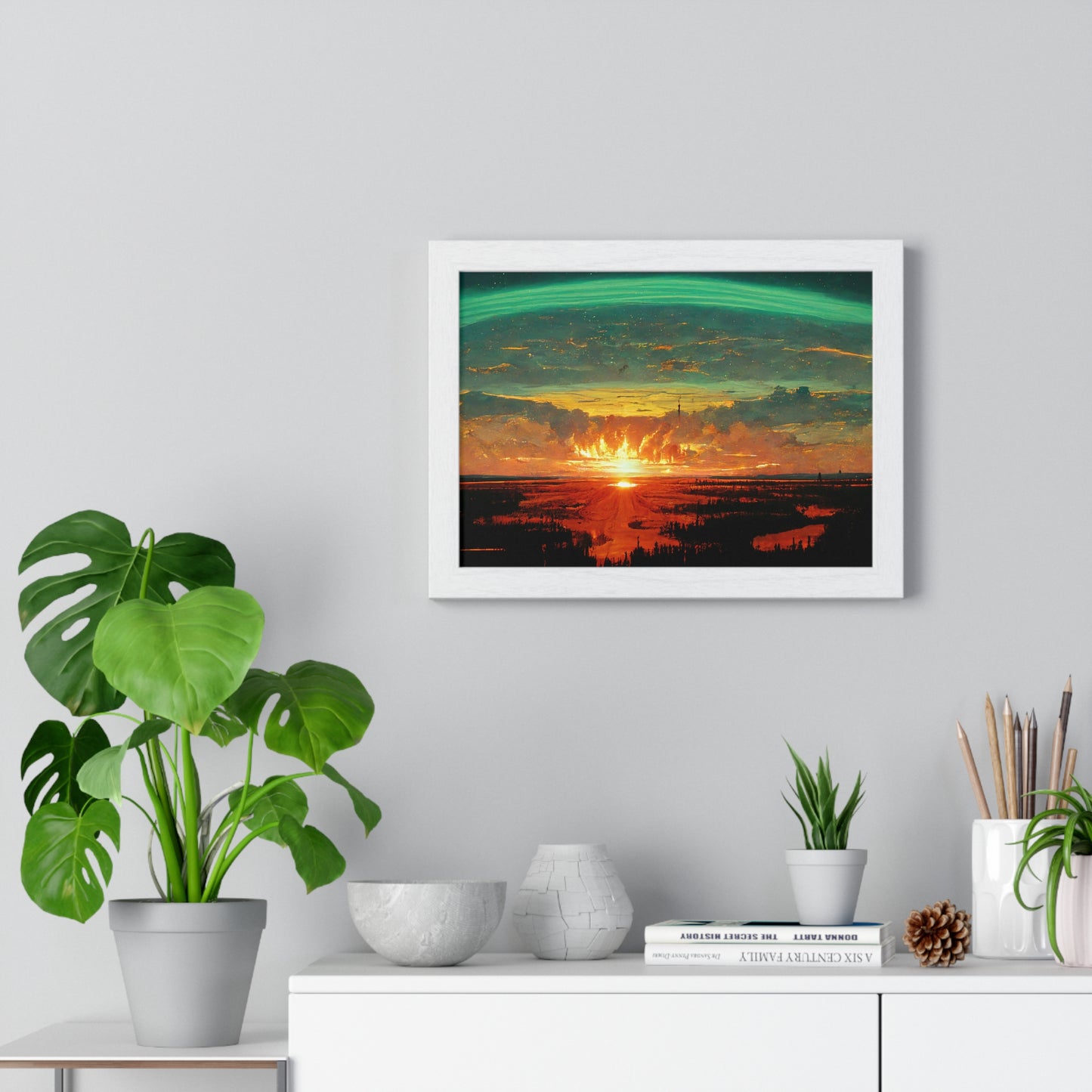 .Sunset at the End of the World. - Premium Framed Horizontal Poster