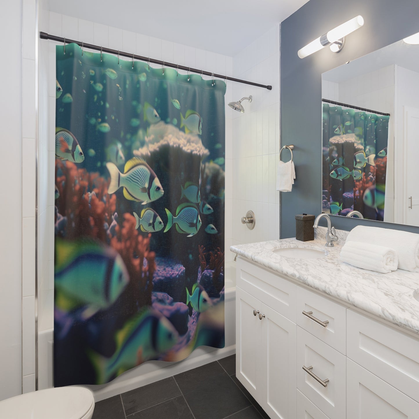 .Life in the Aquarium. - Shower Curtains