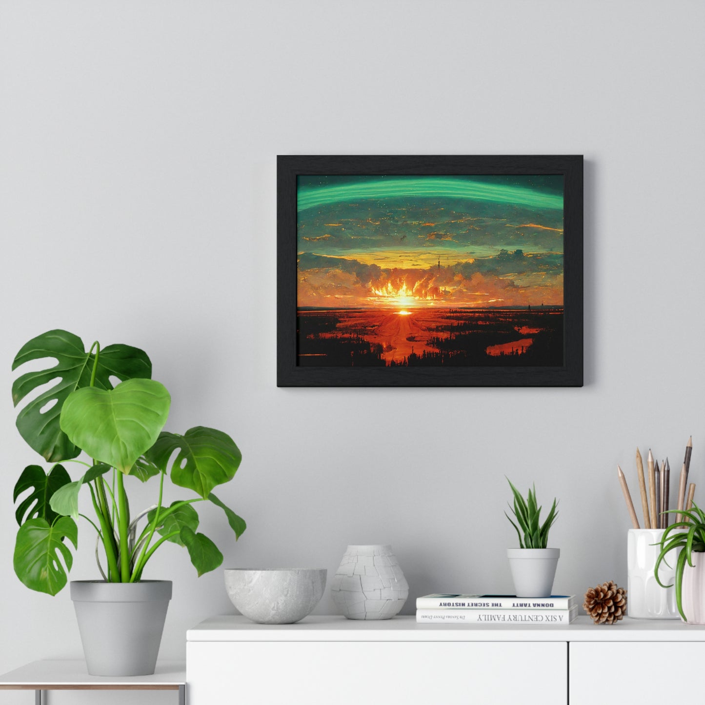 .Sunset at the End of the World. - Premium Framed Horizontal Poster