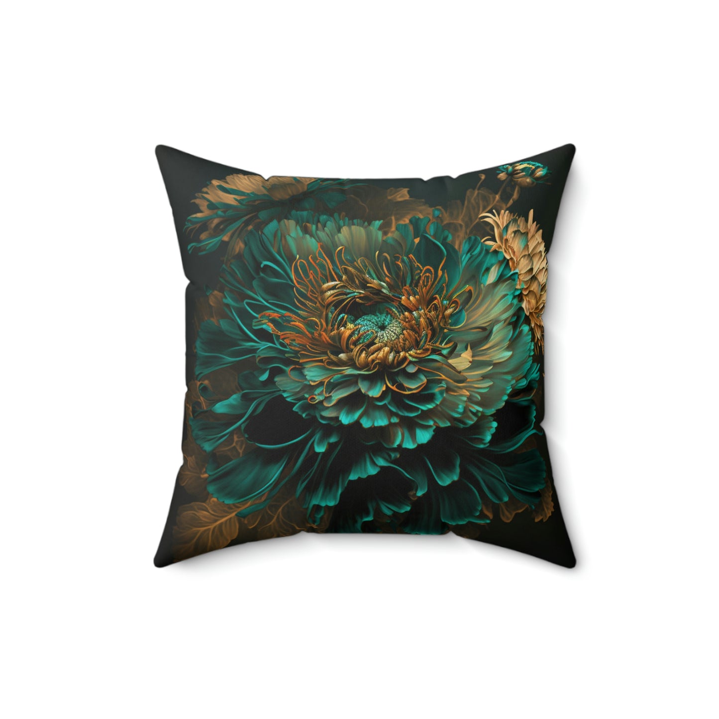 .Floral. - Spun Polyester Square Pillow
