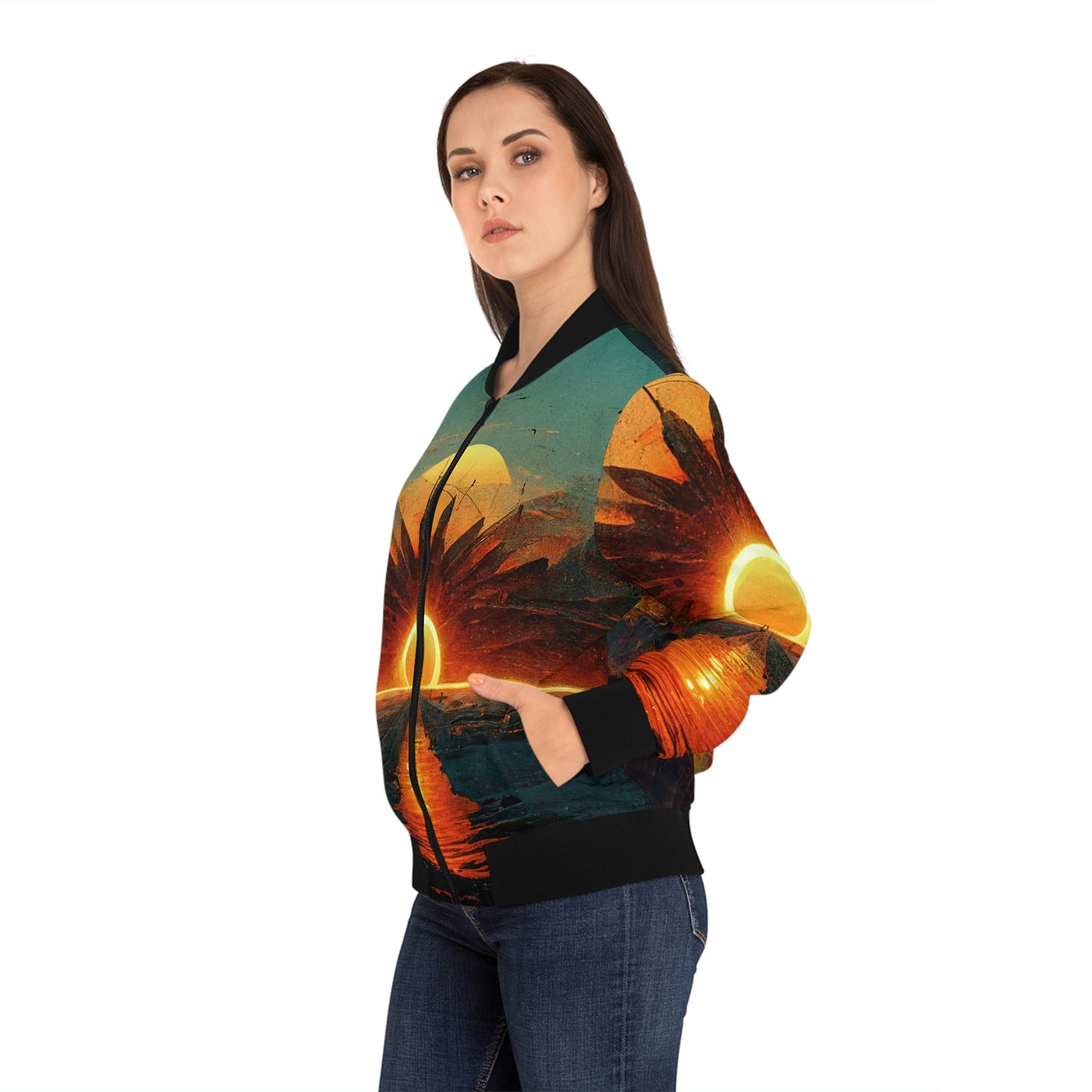 .Setting Sun. - Women's Bomber Jacket (AOP)