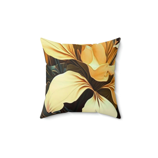 .Floral. - Spun Polyester Square Pillow