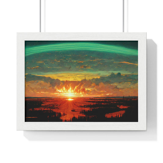 .Sunset at the End of the World. - Premium Framed Horizontal Poster