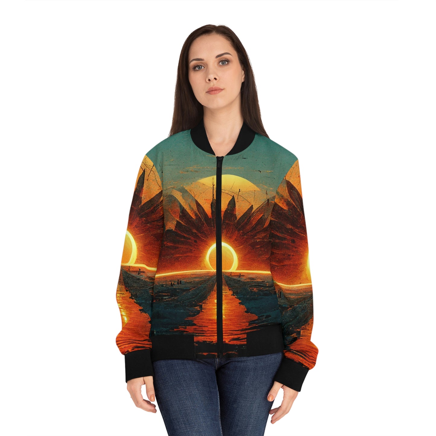 .Setting Sun. - Women's Bomber Jacket (AOP)