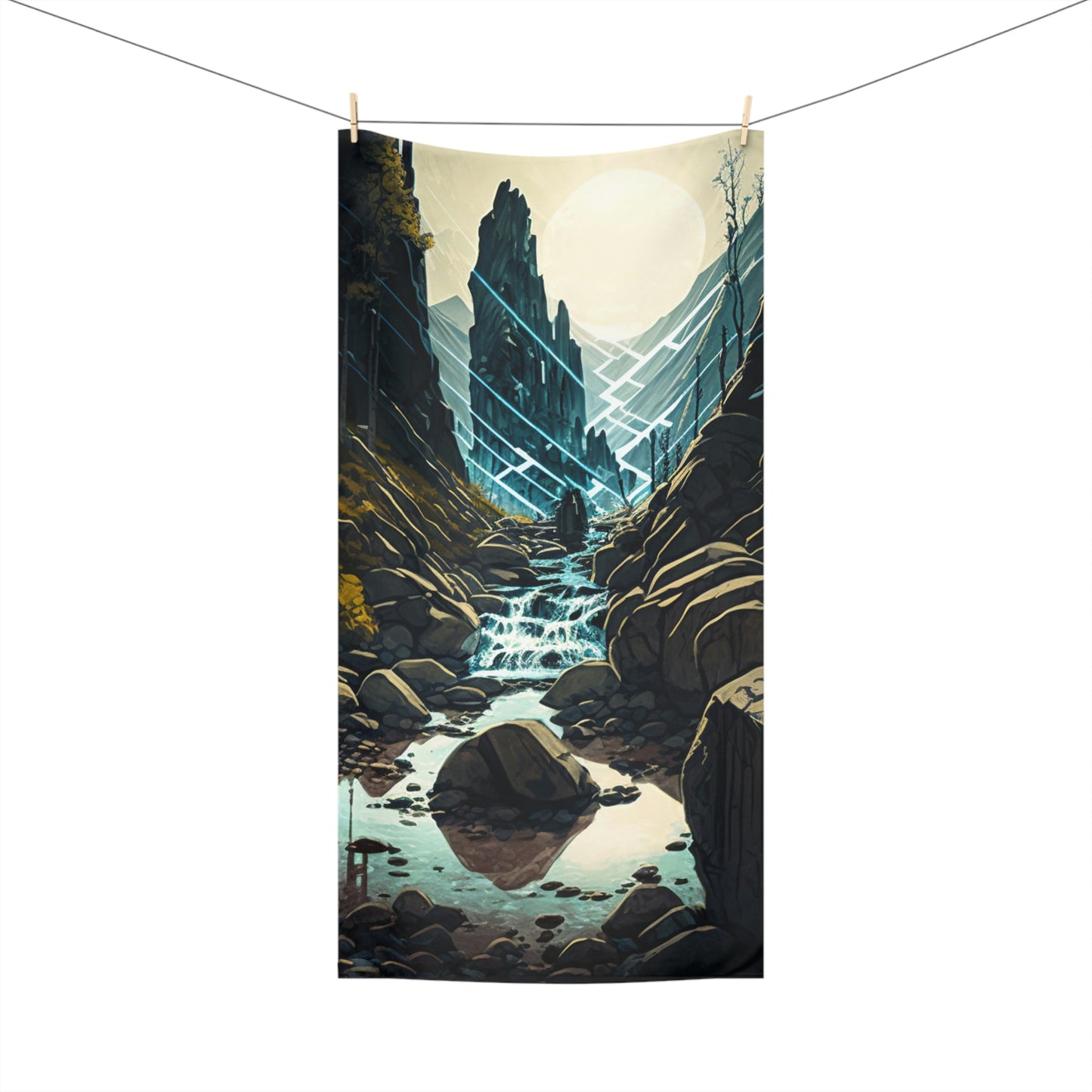 .Mountain Pass. - Standard Beach Towel, 30x60
