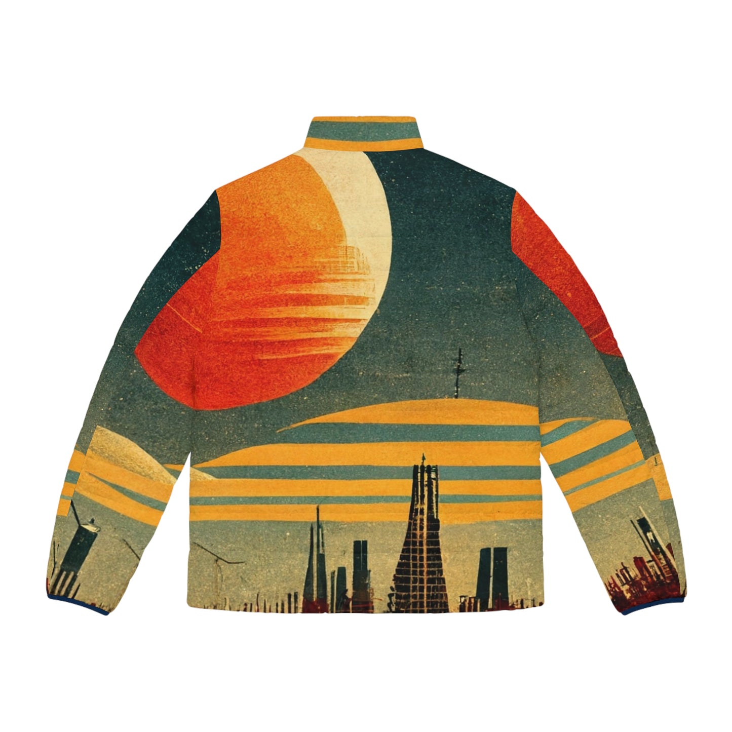 .Suns Set. - Men's Puffer Jacket (AOP)