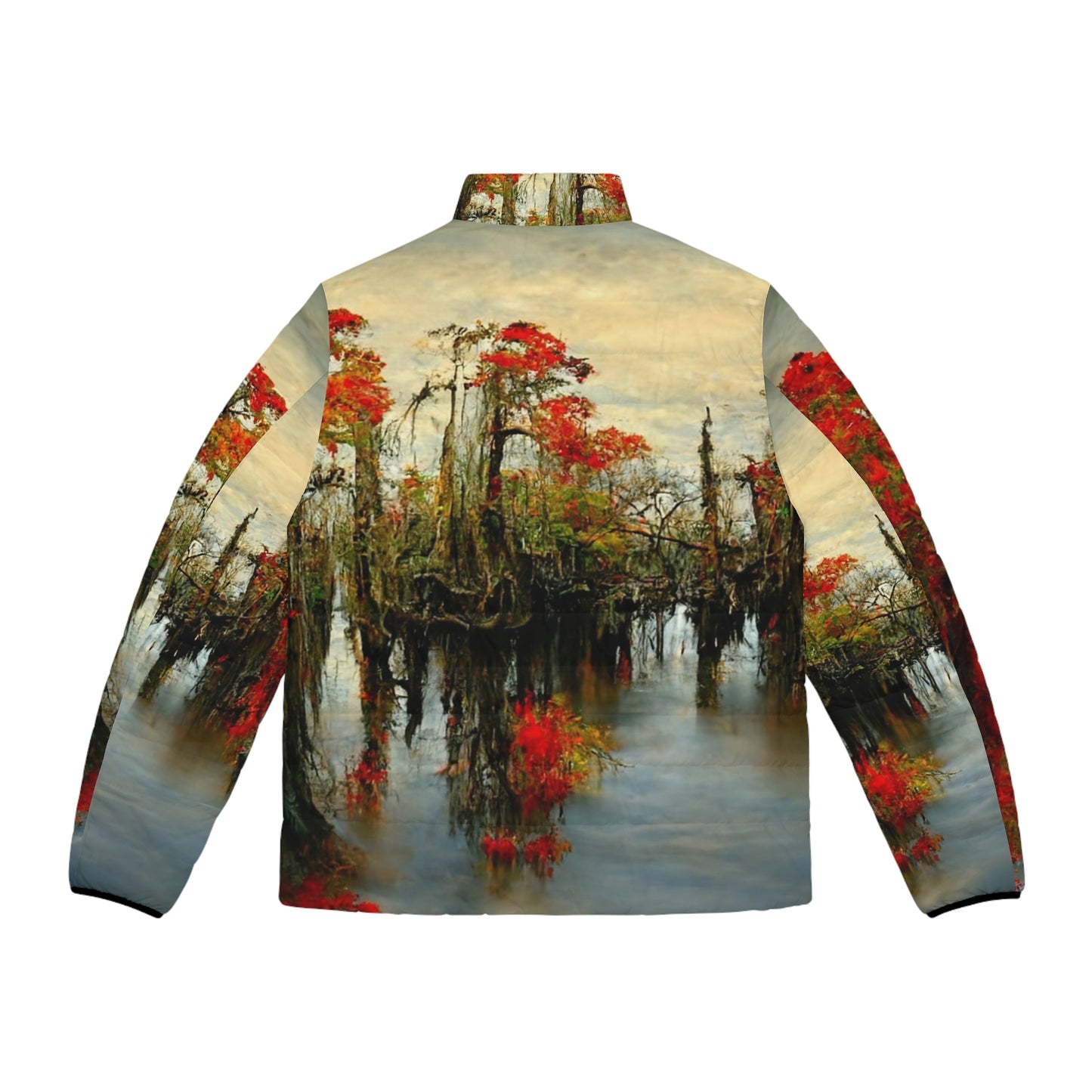 .Fall on the Bayou. - Men's Puffer Jacket (AOP)