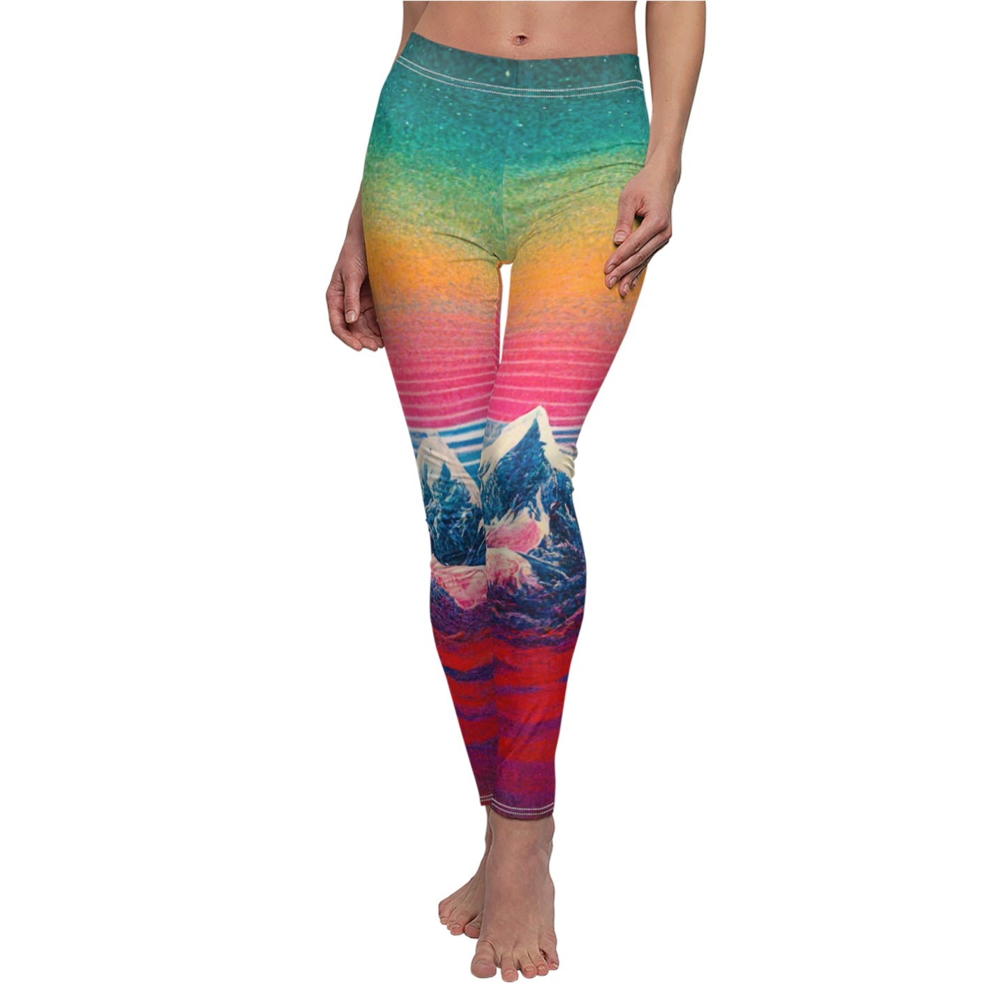 .Sunset on the Foothills. - Women's Cut & Sew Casual Leggings