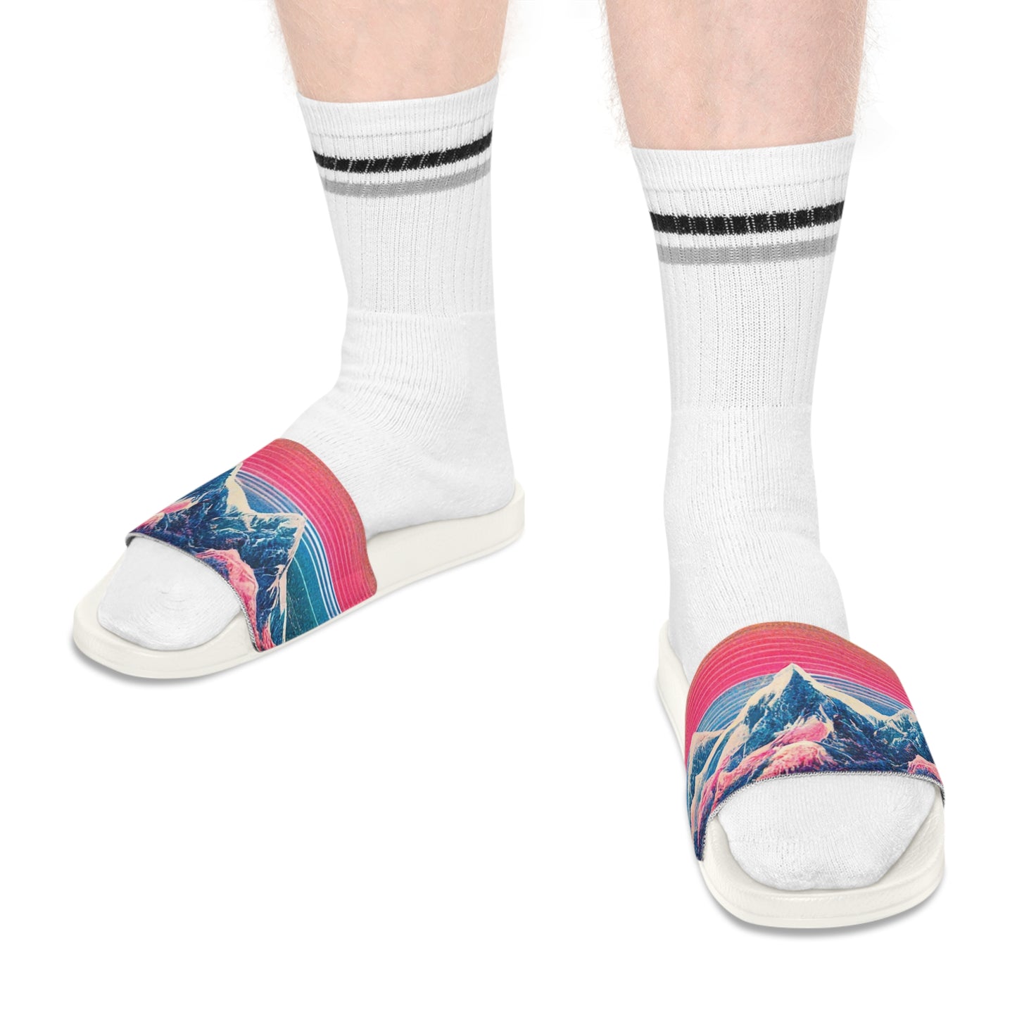 .Sunset on the Foothills. - Men's Slide Sandals