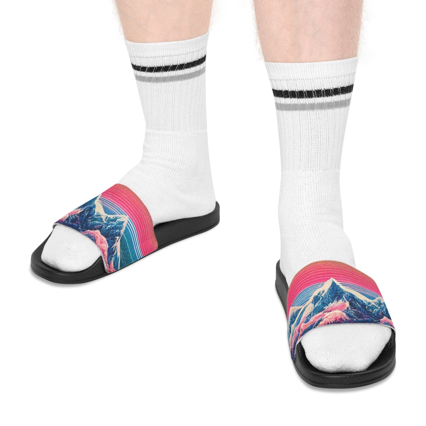 .Sunset on the Foothills. - Men's Slide Sandals