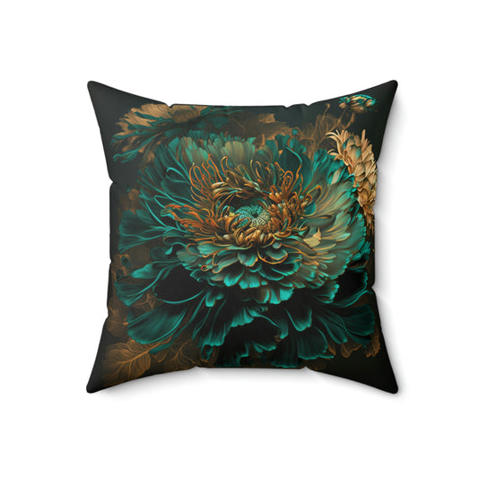 .Floral. - Spun Polyester Square Pillow